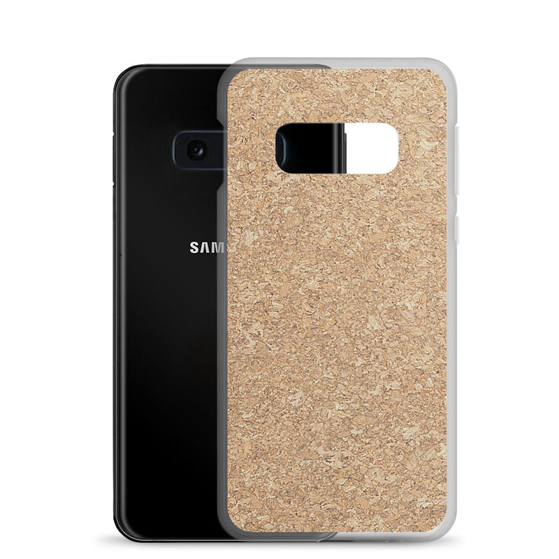 Load image into Gallery viewer, Light Brown Cork Wood Samsung Clear Thin Case CREATIVETECH
