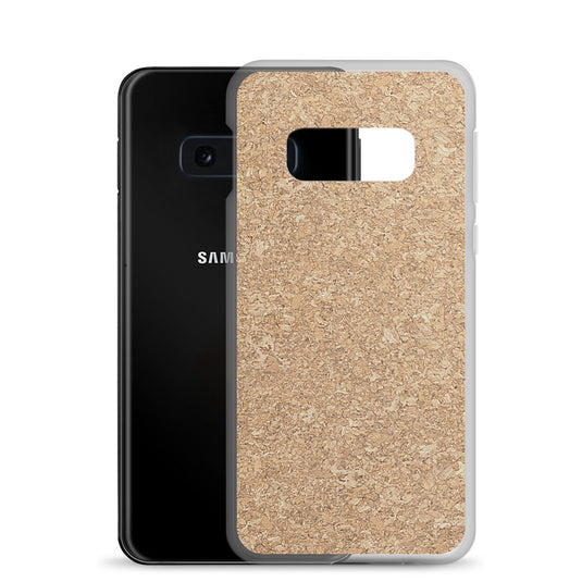 Light Brown Cork Wood Samsung Clear Thin Case CREATIVETECH