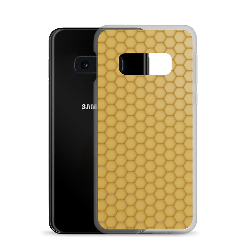 Load image into Gallery viewer, Honeycomb Wax Yellow Samsung Clear Thin Case CREATIVETECH