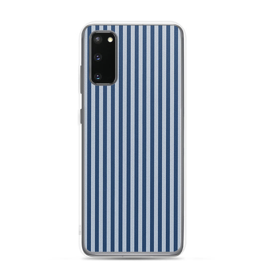 Marine Blue Striped Samsung Clear Thin Case CREATIVETECH