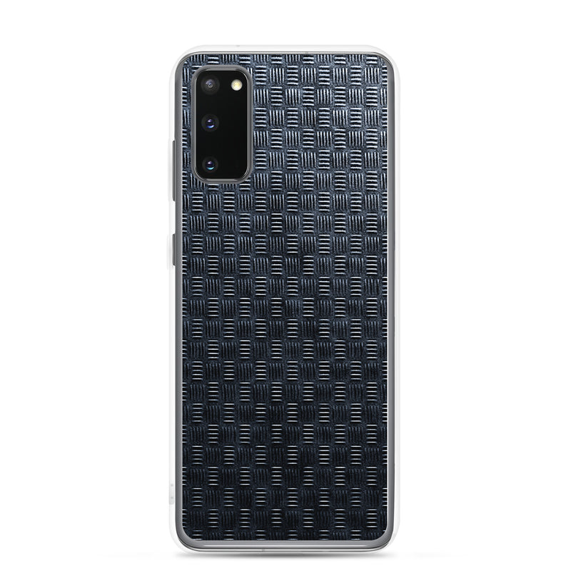 Load image into Gallery viewer, Dark Grey Subway Grid Metal Samsung Clear Thin Case CREATIVETECH
