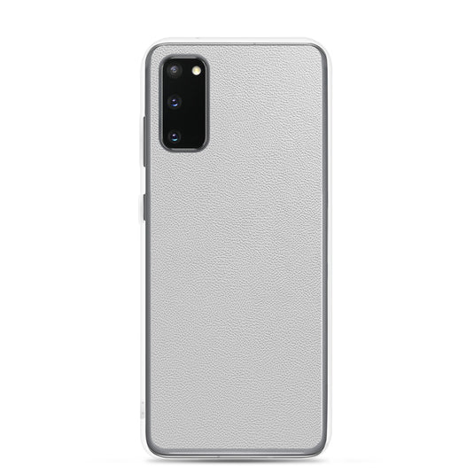 White Leather Samsung Clear Thin Case CREATIVETECH