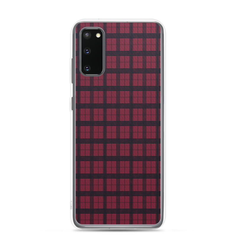 Load image into Gallery viewer, Burberry Red Textile Samsung Clear Thin Case CREATIVETECH
