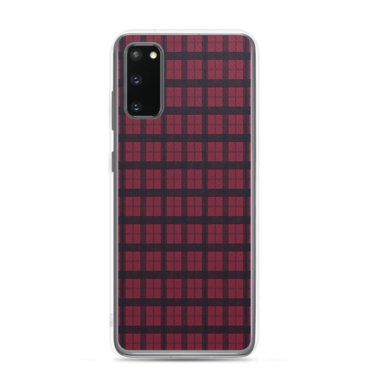 Burberry Red Textile Samsung Clear Thin Case CREATIVETECH