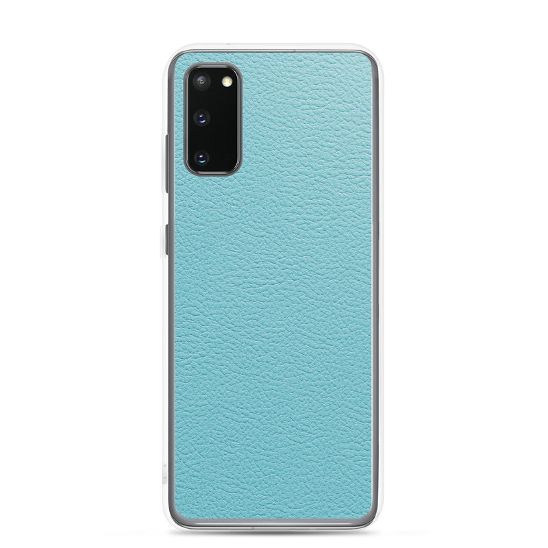 Load image into Gallery viewer, Mint Green Leather Samsung Clear Thin Case CREATIVETECH
