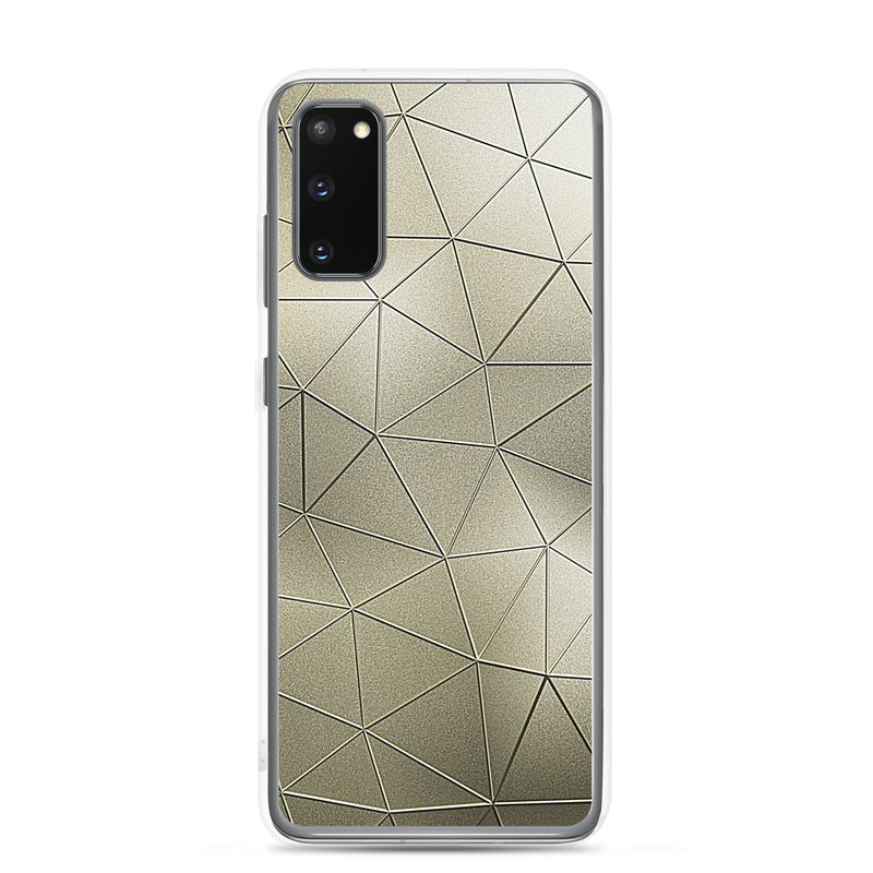 Load image into Gallery viewer, Golden Polygon Metal Samsung Clear Thin Case CREATIVETECH