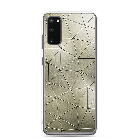 Golden Polygon Metal Samsung Clear Thin Case CREATIVETECH