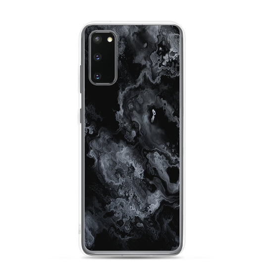 Black Marble Stone Samsung Clear Thin Case CREATIVETECH