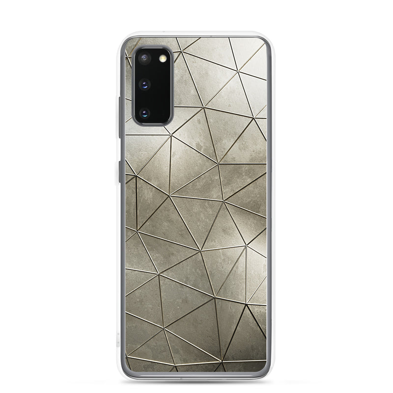 Load image into Gallery viewer, Aged Gold Polygon Samsung Clear Thin Case CREATIVETECH