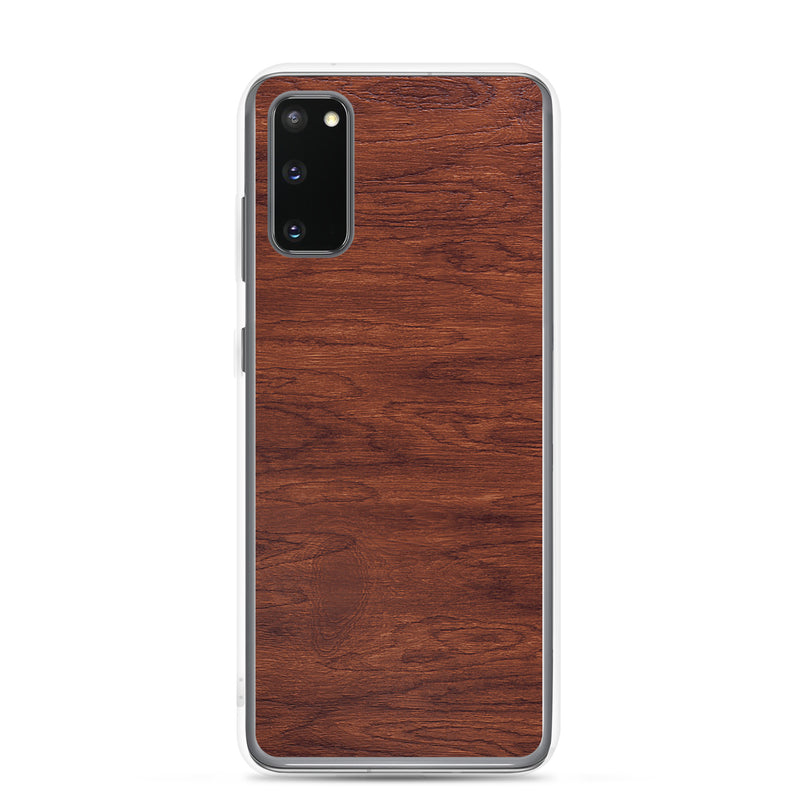 Load image into Gallery viewer, Deep Brown Wood Samsung Clear Thin Case CREATIVETECH
