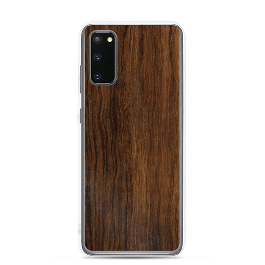 Dark Brown Wood Samsung Clear Thin Case CREATIVETECH