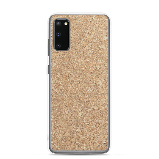 Light Brown Cork Wood Samsung Clear Thin Case CREATIVETECH