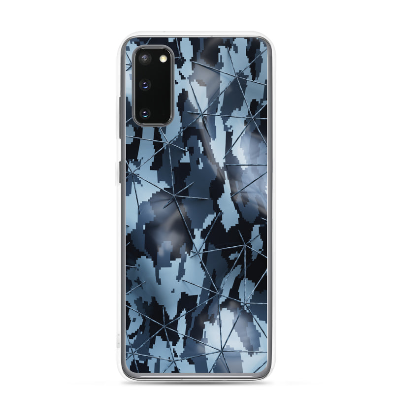 Load image into Gallery viewer, Military Camouflage Grey Tech Polygon Samsung Clear Thin Case CREATIVETECH
