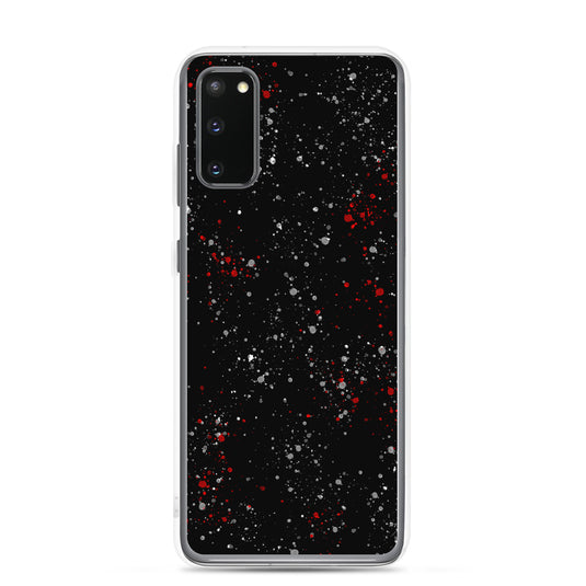 Painted Black Red White Samsung Clear Thin Case CREATIVETECH