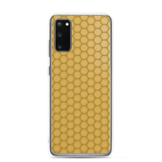 Honeycomb Wax Yellow Samsung Clear Thin Case CREATIVETECH