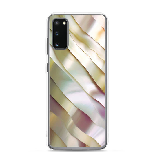 Soft Yellow Pink Pearl Samsung Clear Thin Case CREATIVETECH