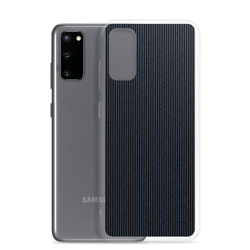 Load image into Gallery viewer, Dark Grey Fiber Textile Samsung Clear Thin Case CREATIVETECH
