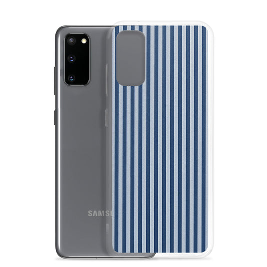 Marine Blue Striped Samsung Clear Thin Case CREATIVETECH