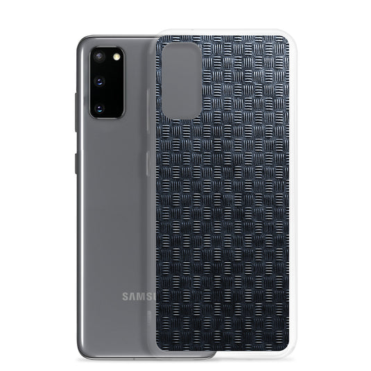 Dark Grey Subway Grid Metal Samsung Clear Thin Case CREATIVETECH