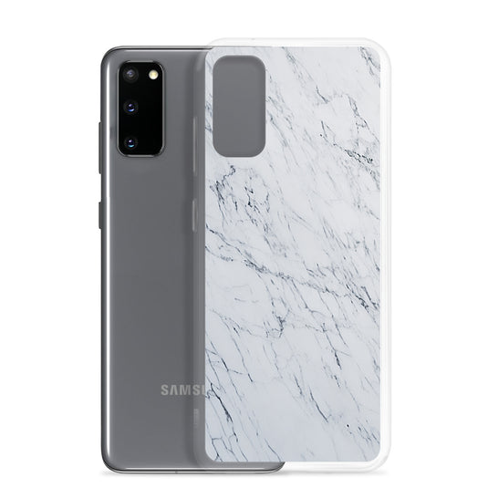 White Marble Stone Samsung Clear Thin Case CREATIVETECH