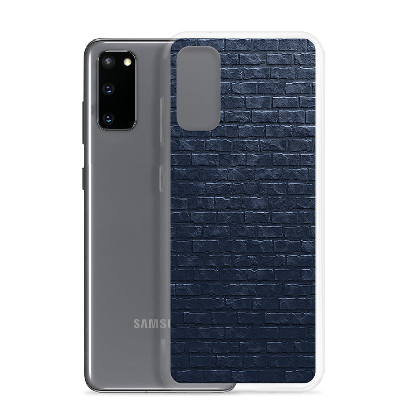 Load image into Gallery viewer, Dark Grey Brick Stone Samsung Clear Thin Case CREATIVETECH
