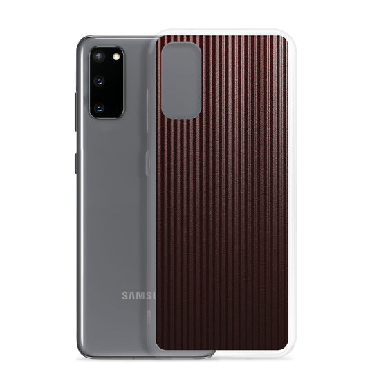 Dark Red Striped Carbon Fiber Samsung Clear Thin Case CREATIVETECH