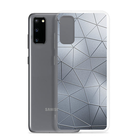 Silver Polygon Metal Samsung Clear Thin Case CREATIVETECH