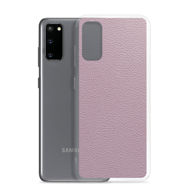Load image into Gallery viewer, Candy Pink Leather Samsung Clear Thin Case CREATIVETECH