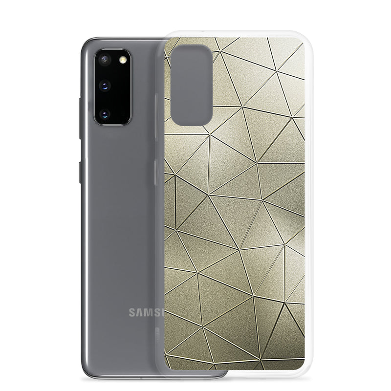 Load image into Gallery viewer, Golden Polygon Metal Samsung Clear Thin Case CREATIVETECH