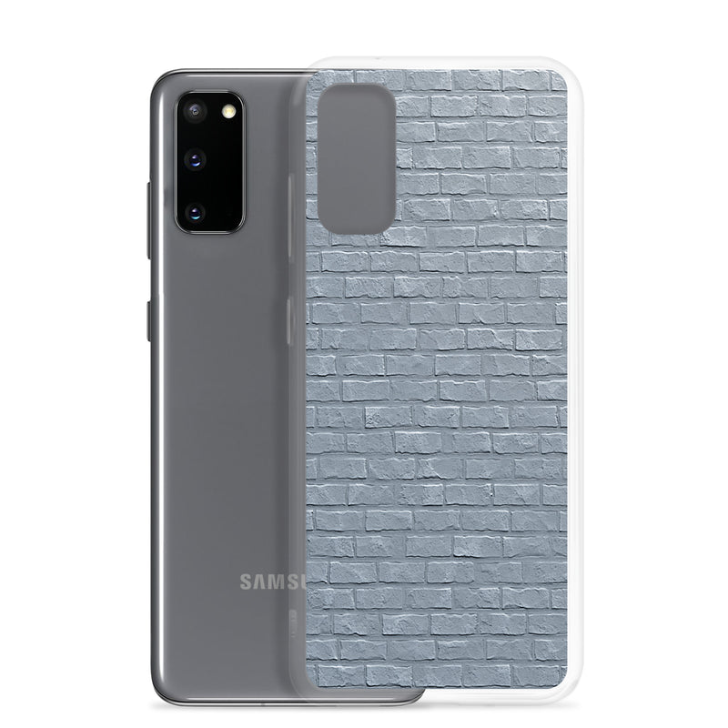 Load image into Gallery viewer, White Grey Brick Stone Samsung Clear Thin Case CREATIVETECH