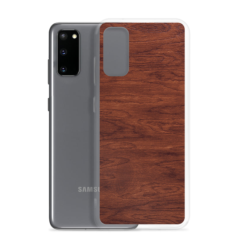 Load image into Gallery viewer, Deep Brown Wood Samsung Clear Thin Case CREATIVETECH
