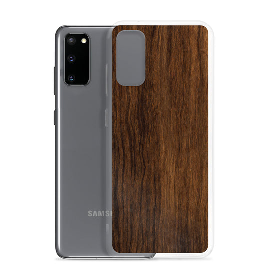 Dark Brown Wood Samsung Clear Thin Case CREATIVETECH