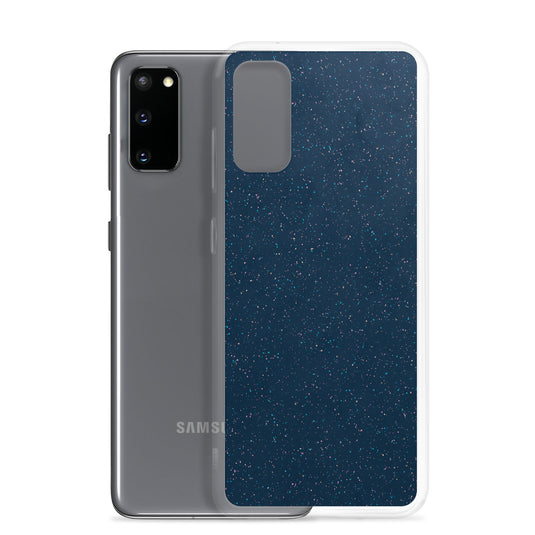 Deep Blue Speckled Samsung Clear Thin Case CREATIVETECH