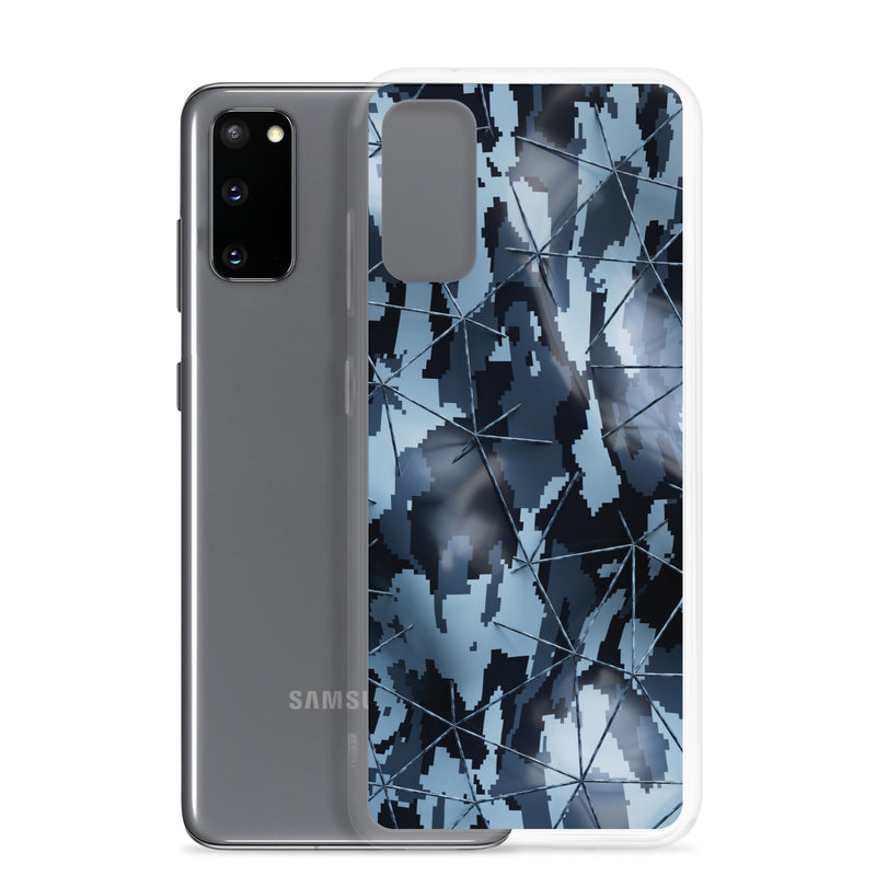 Load image into Gallery viewer, Military Camouflage Grey Tech Polygon Samsung Clear Thin Case CREATIVETECH
