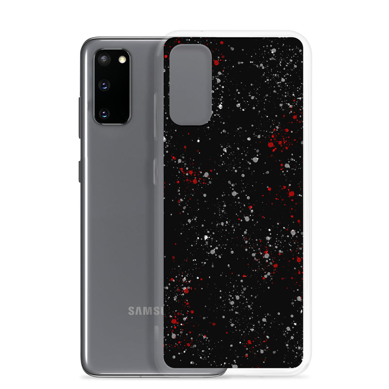 Load image into Gallery viewer, Painted Black Red White Samsung Clear Thin Case CREATIVETECH
