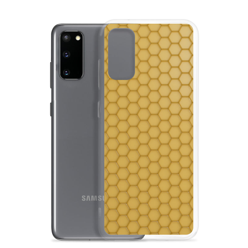 Load image into Gallery viewer, Honeycomb Wax Yellow Samsung Clear Thin Case CREATIVETECH