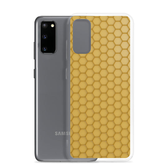 Honeycomb Wax Yellow Samsung Clear Thin Case CREATIVETECH