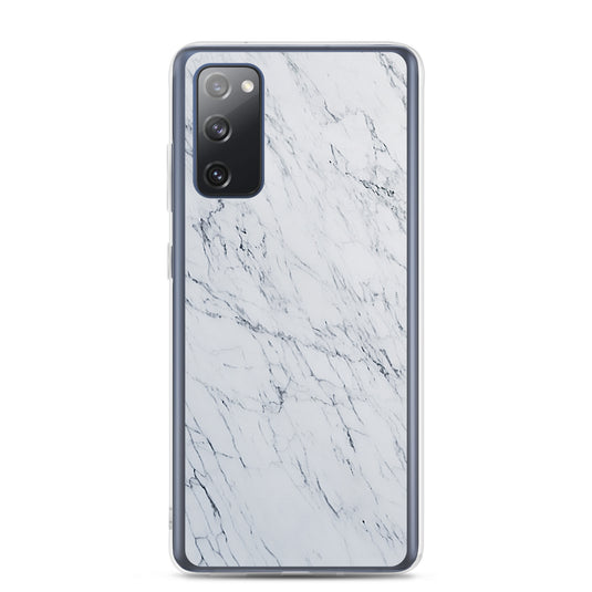 White Marble Stone Samsung Clear Thin Case CREATIVETECH