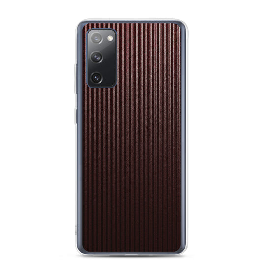 Dark Red Striped Carbon Fiber Samsung Clear Thin Case CREATIVETECH