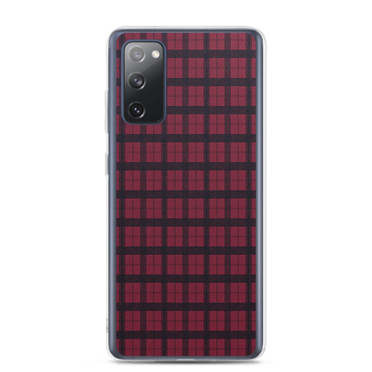 Burberry Red Textile Samsung Clear Thin Case CREATIVETECH