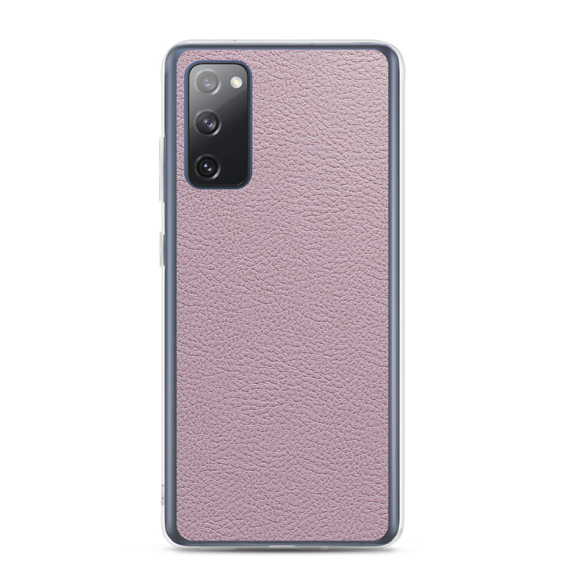 Load image into Gallery viewer, Candy Pink Leather Samsung Clear Thin Case CREATIVETECH
