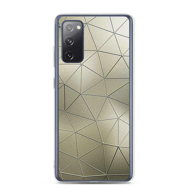 Load image into Gallery viewer, Golden Polygon Metal Samsung Clear Thin Case CREATIVETECH