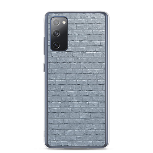 White Grey Brick Stone Samsung Clear Thin Case CREATIVETECH