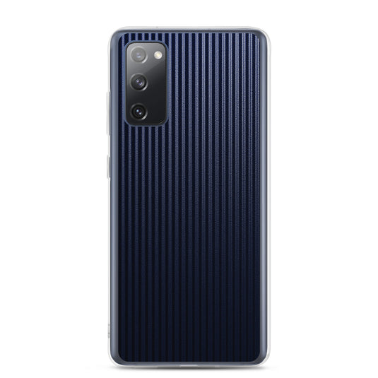 Dark Blue Carbon Fiber Striped Samsung Clear Thin Case CREATIVETECH