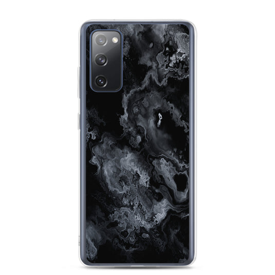 Black Marble Stone Samsung Clear Thin Case CREATIVETECH