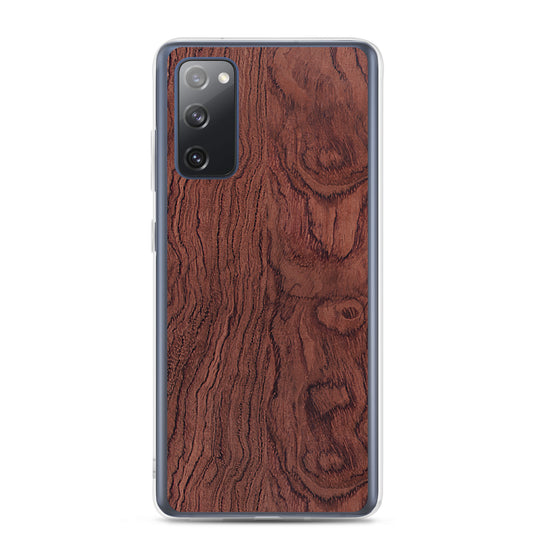 Red Brown Bubinga Wood Samsung Clear Thin Case CREATIVETECH