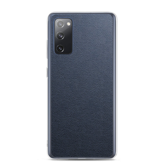 Dark Blue Leather Samsung Clear Thin Case CREATIVETECH