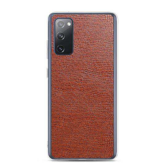 Exotic Brown Leather Samsung Clear Thin Case CREATIVETECH