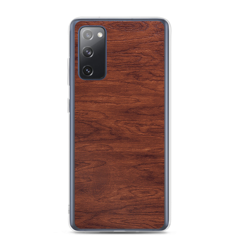 Load image into Gallery viewer, Deep Brown Wood Samsung Clear Thin Case CREATIVETECH
