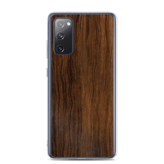 Dark Brown Wood Samsung Clear Thin Case CREATIVETECH